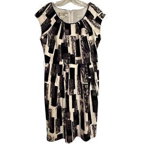 Morgan McFeeters Knee Length Dress SZ 12 Tie Belt not Included Office Chic